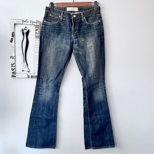Vintage Y2K Low Rise Paper Denim & Cloth 78089 Distressed Bootcut Jeans Size 30